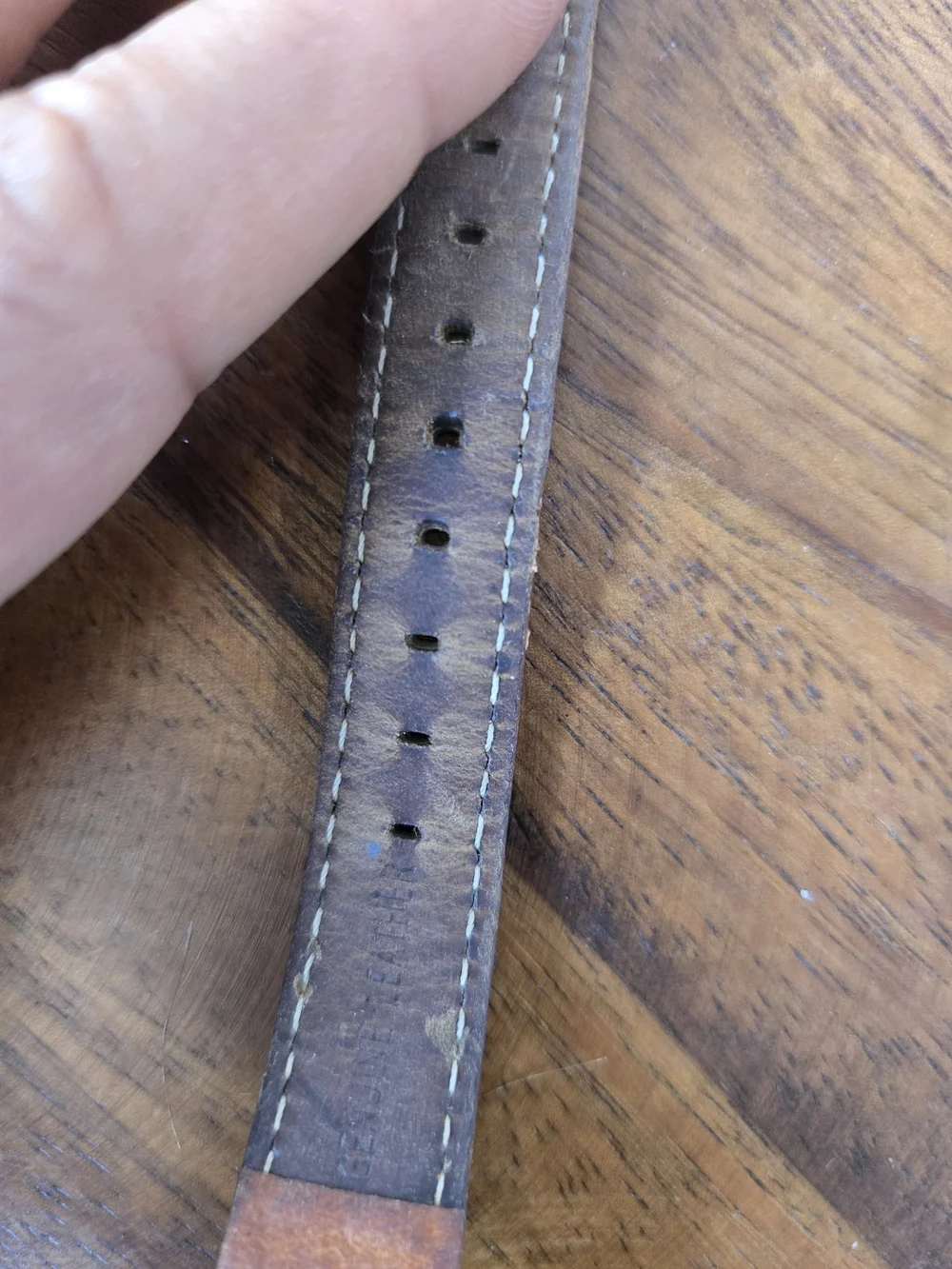 Andrew Marc Gold and Brown Round Leather-Strap Watch
